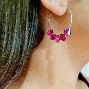 Swarovski crystal hoop earrings,Swarovski elements